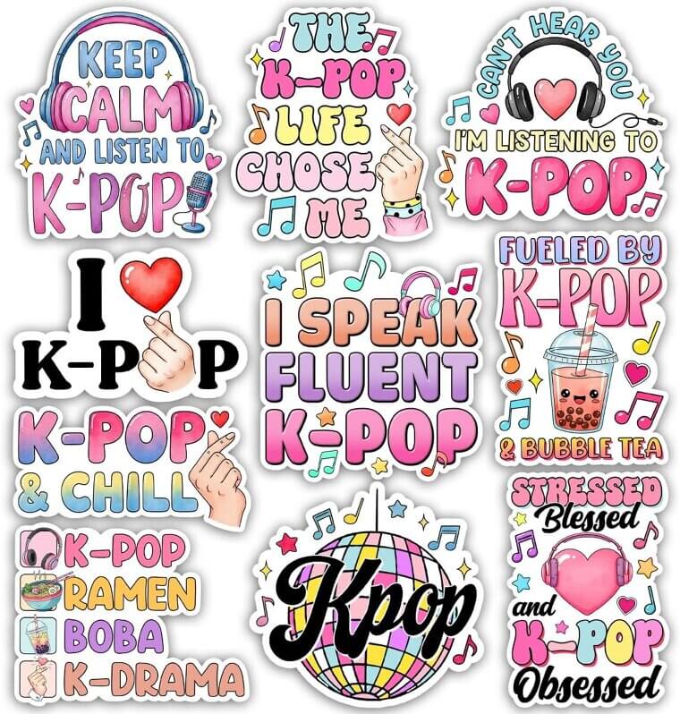 K-Pop Sticker Set - Cute, Durable & Perfect for Fans! 