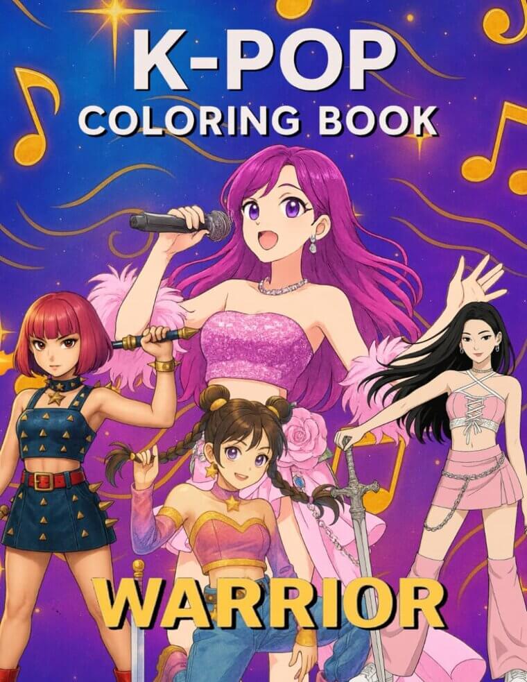 K-Pop Warrior Coloring Book – Stylish Idol Battles & Music Fun 