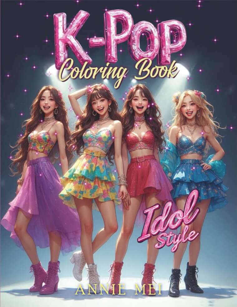 K-Pop Coloring Book: Idol Fashion & Fun for Fans 