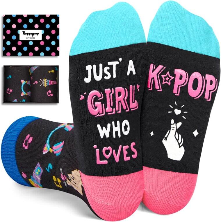 Kpop Singing Socks for Young Fans - Perfect Gift for Girls 7-9 - Now 28% Off!