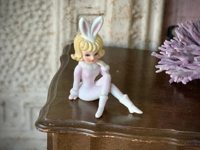 Rare Vintage Lefton Bunny Girl - $189