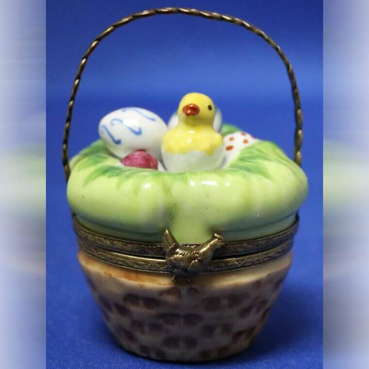 Vintage Hand-Painted Easter Trinket Box - $250