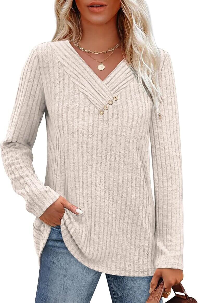 SAMPEEL V-Neck Sweater - Chic Style for Fall & Winter - Don’t Miss the 31% Discount!