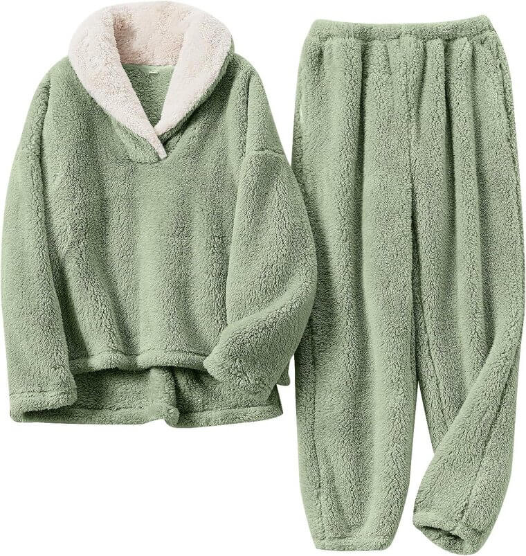 Fluffy Pajamas Set - Soft, Cozy Sleepwear for Chilly Nights - Enjoy 9% Off!