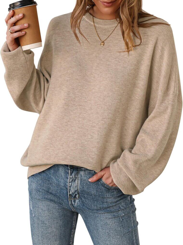 Arach&Cloz Oversized Sweater - Cozy Wool Blend for Spring! - Enjoy 24% Off!