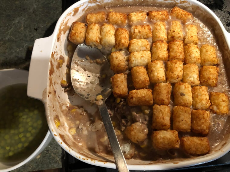 Ground Beef and Tater Tot Hotdish