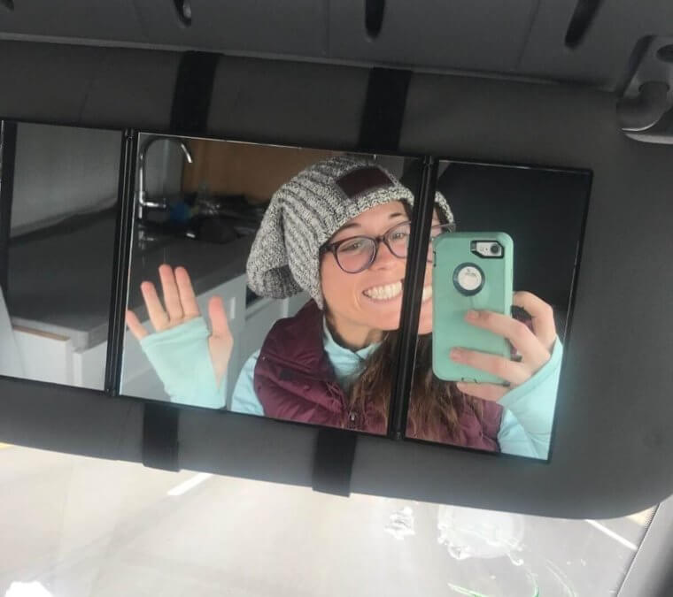 A Tri-Fold Visor Mirror To Expand Your Car Mirror Space