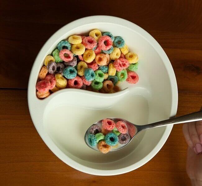 A Bowl That Separates The Milk And Cereal