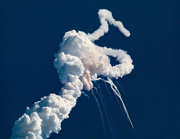 The Mid-Air 1986 Challenger Explosion