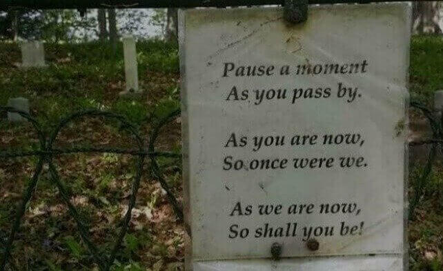 "Please Join Us," Said the Cemetery
