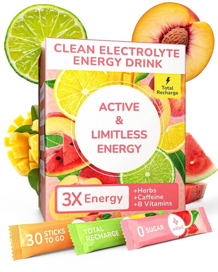Clean Energy Drink - Natural Boost with Electrolytes & B-Vitamins - Now 20% Off!