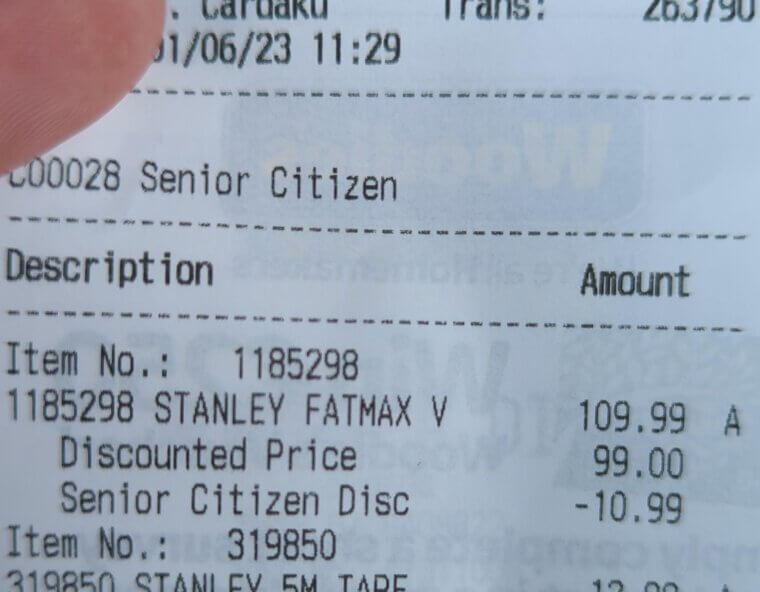 Not Taking Advantage of Senior Discounts