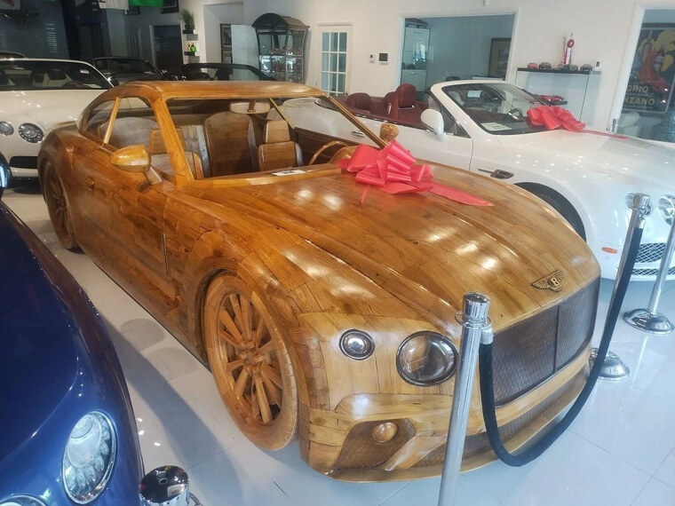 2020 Bentley Continental 1 to 1 Scale Bentley Continental GT Wooden Display M - $112,000.00