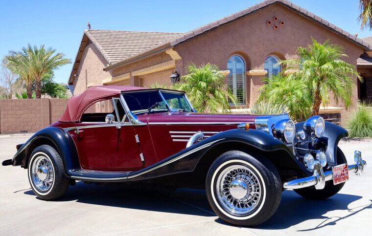 1936 Replica/Kit Makes Mercedes 500K Marlene Oldtimer Ford Mustang II Motor - $19,450.00