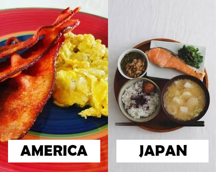 Breakfast Time: America Versus Japan