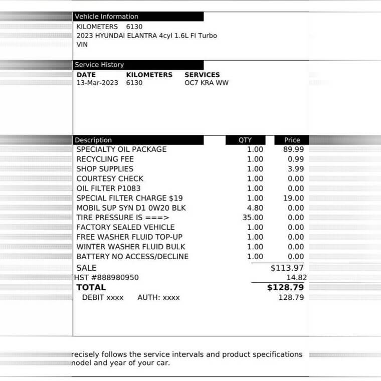 Specialized Synthetic Engine Oil Changes