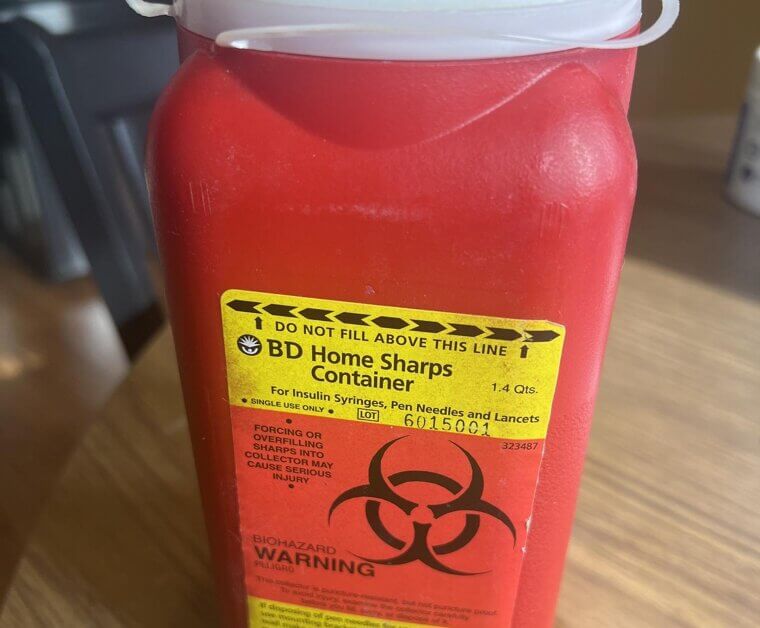 Tossing Sharps and Needles