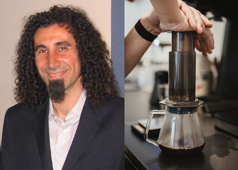 Serj Tankian and His Eco Friendly Coffee Station
