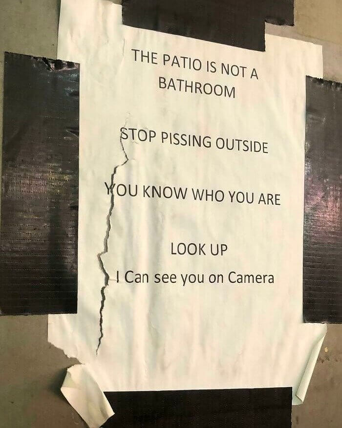 People Need To Learn That Patios Are Also Not Public Washrooms