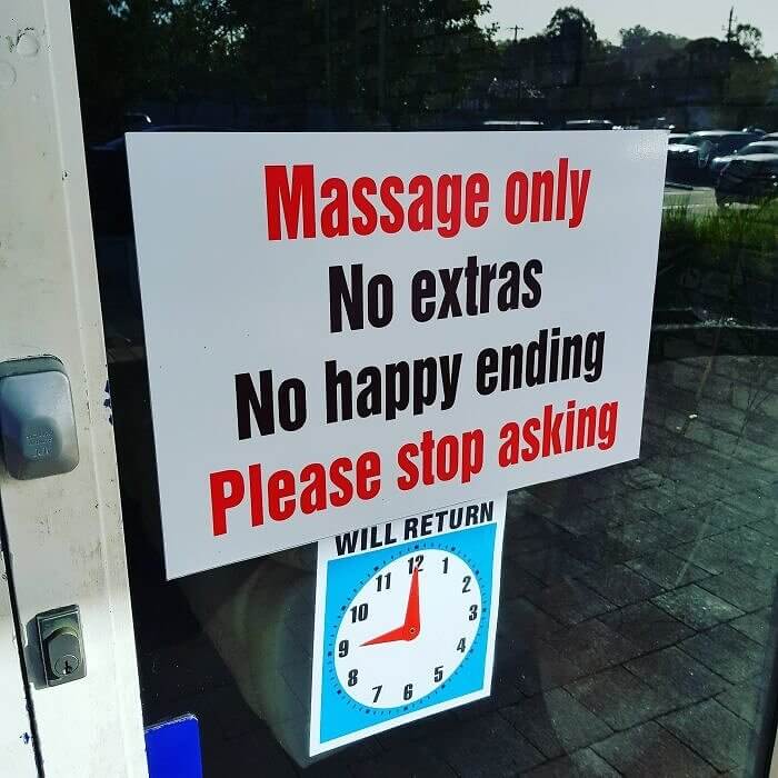Sometimes A Massage Parlor Is Just A Massage Parlor