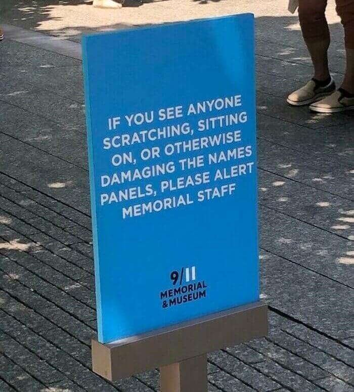 The 9/11 Memorial in New York City Should Not Be Defaced