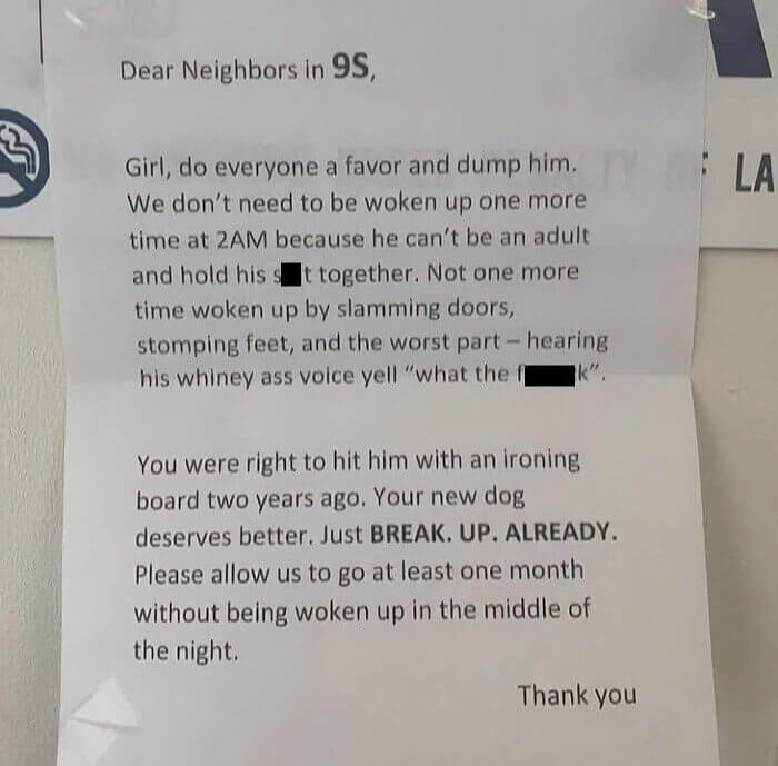 Sometimes It's Time To End A Relationship For The Neighbors' Sake