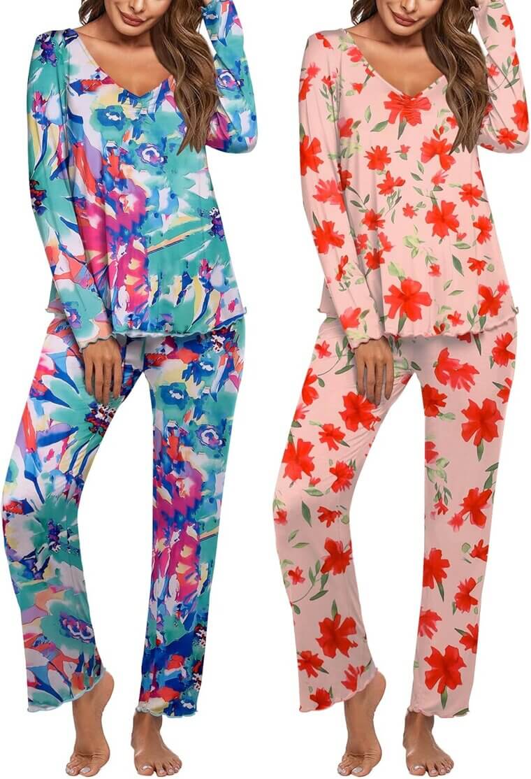 Ekouaer Pajama Set - Soft, Stretchy Comfort for Fall & Winter - Enjoy 14% Off!