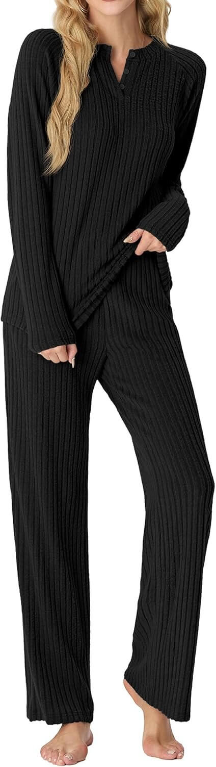 PrinStory Pajama Set - Cozy Long Sleeve Loungewear for Fall - 39% Off!