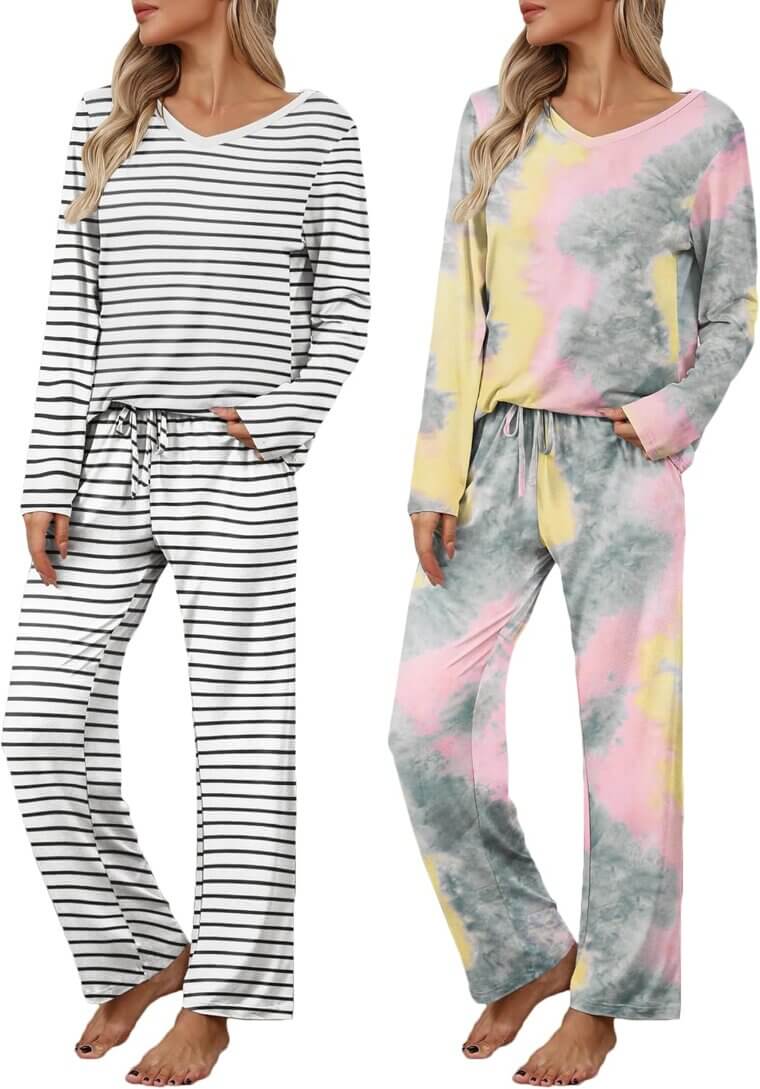 Ekouaer Pajama Set - Stylish Comfort for Home & Beyond 