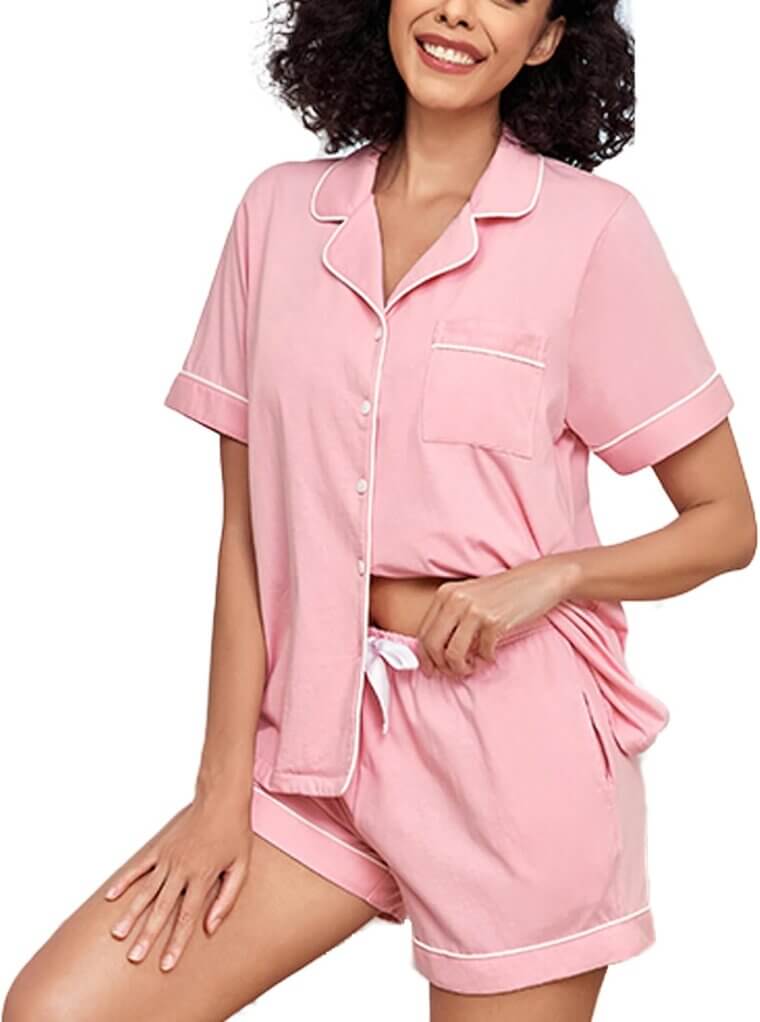 Cotton Pajama Set - Cozy Sleepwear with Pockets 