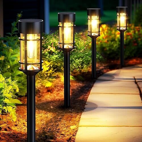 Elegant Solar Pathway Lights that Add Charm to Your Garden. Now 20% Off!