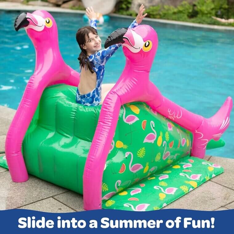 Giant Inflatable Flamingo Pool Slide