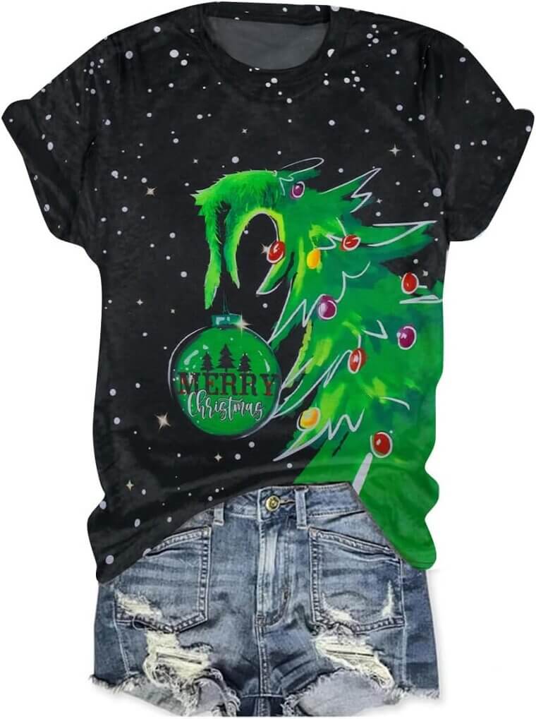 Christmas Tree Holiday Shirt - Fun Whoville Tee for Festive Cheer - Now 50% Off!
