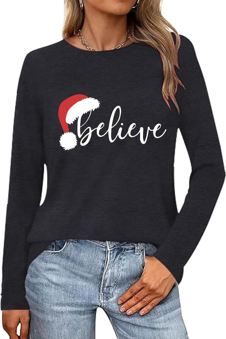 Funny Christmas Shirts for Women - Cozy & Festive Tees 