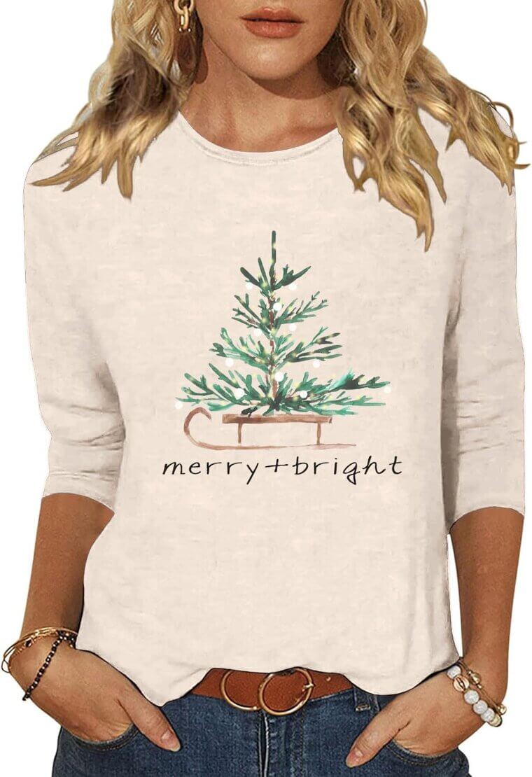 Merry Christmas Tree Shirt - Fun Festive Holiday Style 
