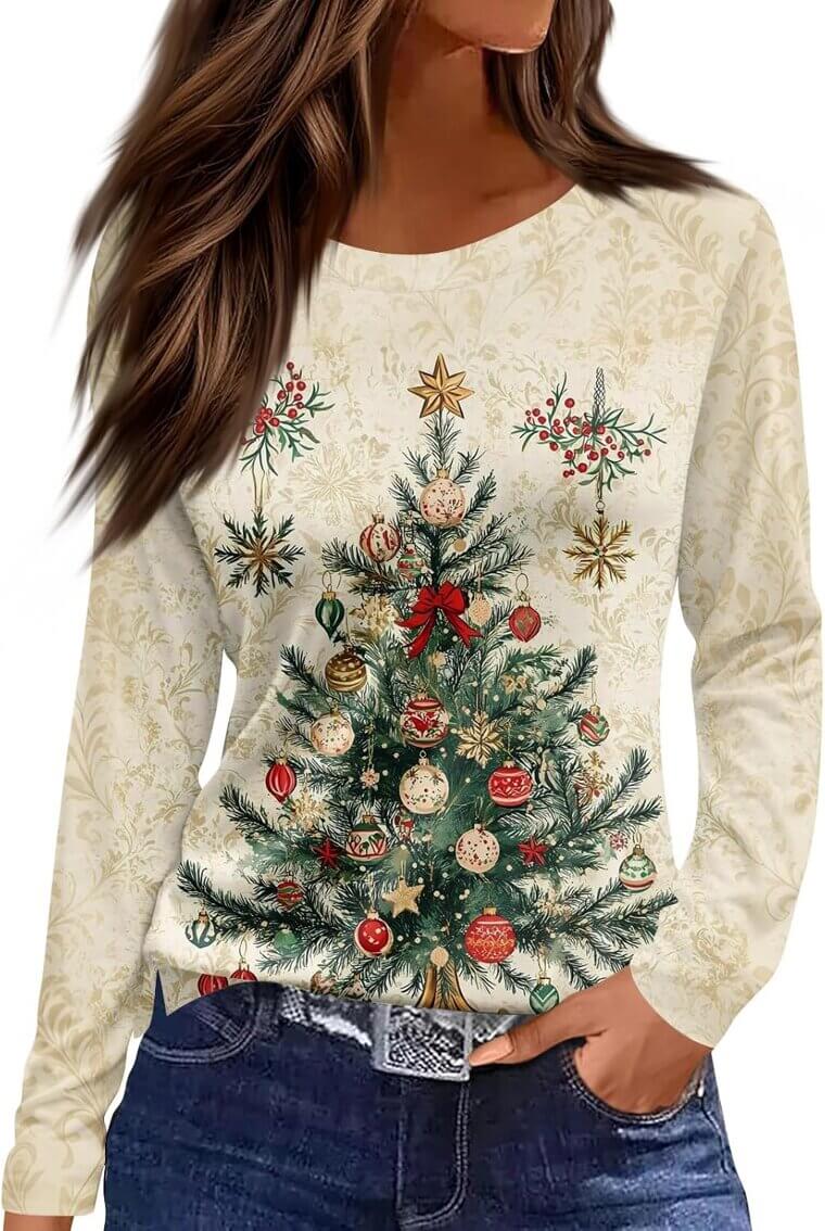 Christmas Shirts for Women - Stylish Holiday Tops! 