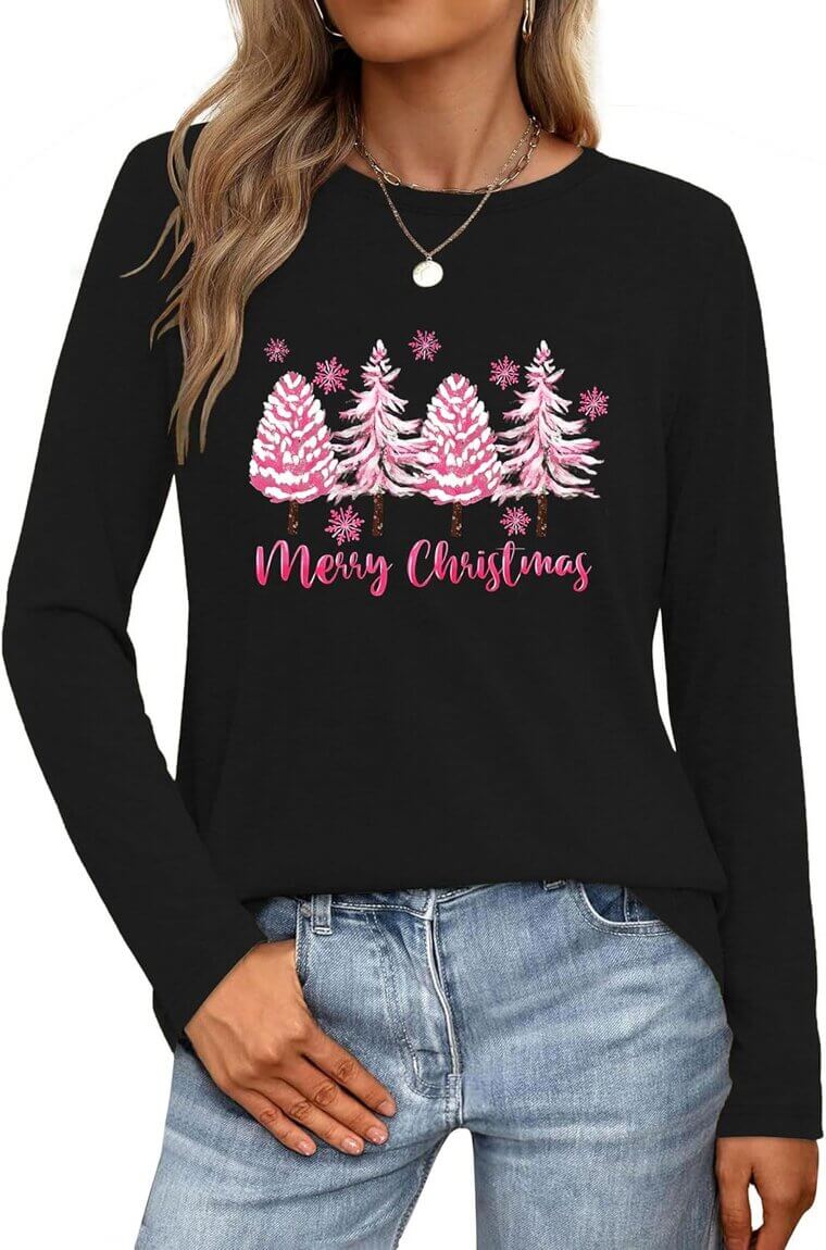 Christmas Tree Long Sleeve Tee - Perfect for Holiday Cheer! - Enjoy 40% Off!
