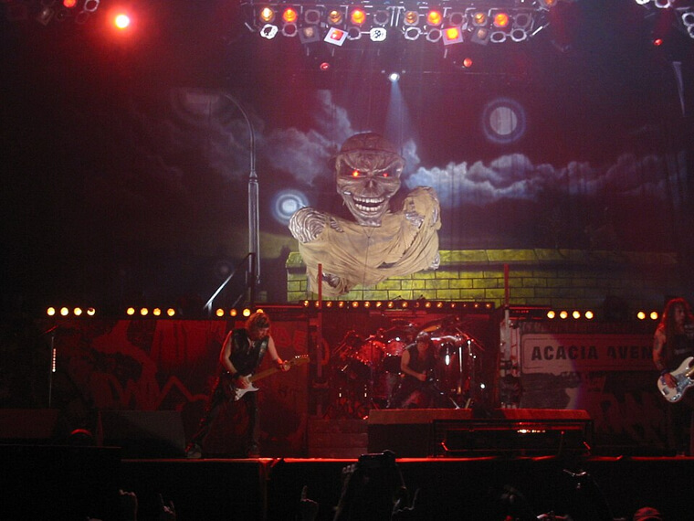 Iron Maiden's Massive Eddie the Head Stage Props