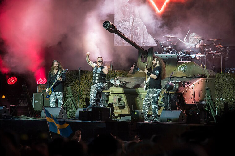 Sabaton's Tank Stage and Military Fatigues