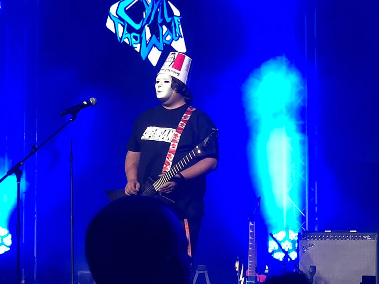 Buckethead's Mysterious KFC Bucket and White Mask