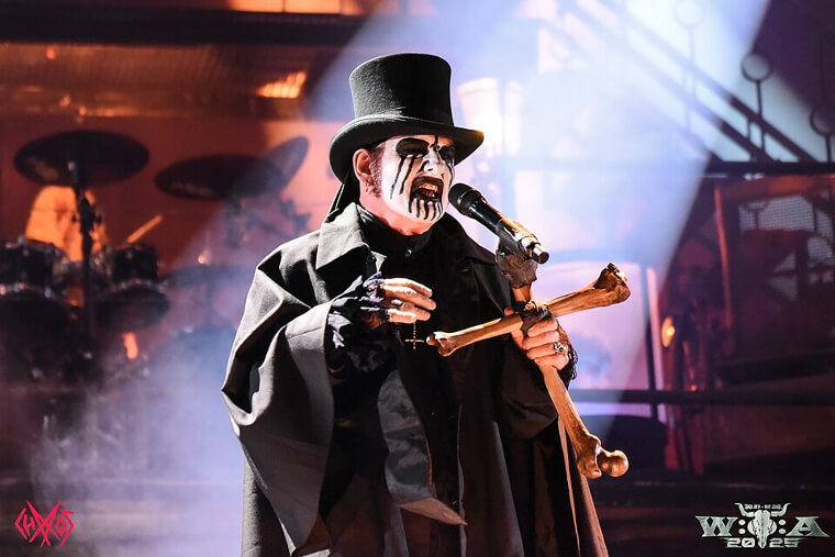King Diamond's Macabre Makeup and Bone Microphone