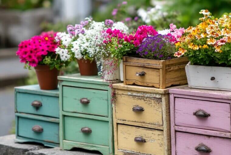 Use Old Furniture as Garden Features