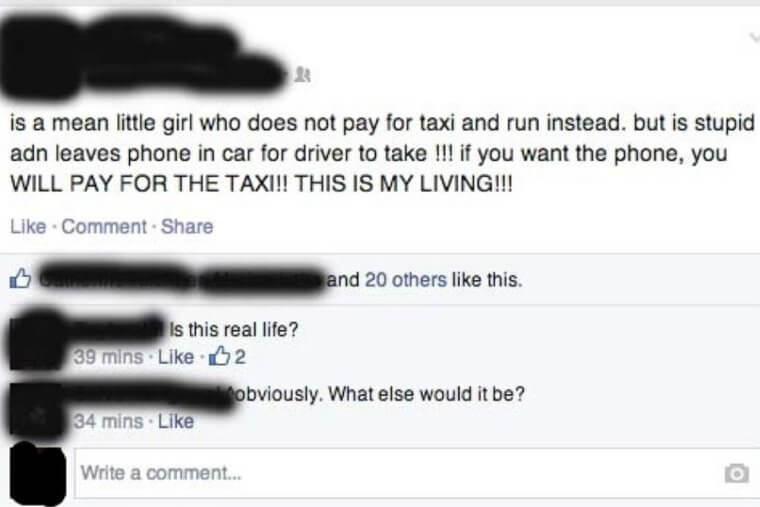 Looks Like This Lady Left Her Taxi Driver Quite the Generous Tip