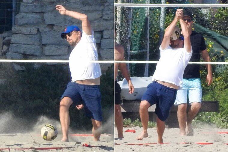 Leonardo DiCaprio Could Use a Volleyball Lesson or Two