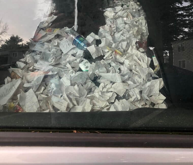 A Crumpled Receipt Collection
