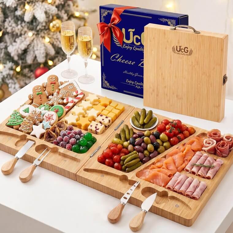 Bamboo Charcuterie Board - Perfect Gift for Any Occasion - Enjoy 12% Off!