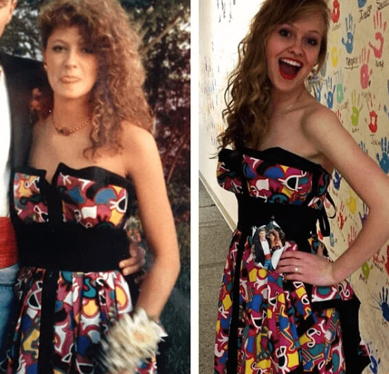 Wearing Her Mom's '80s Dress To Prom