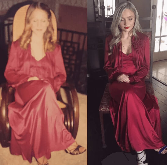 A Red Satin Prom Dress Sewn By Her Grandmother