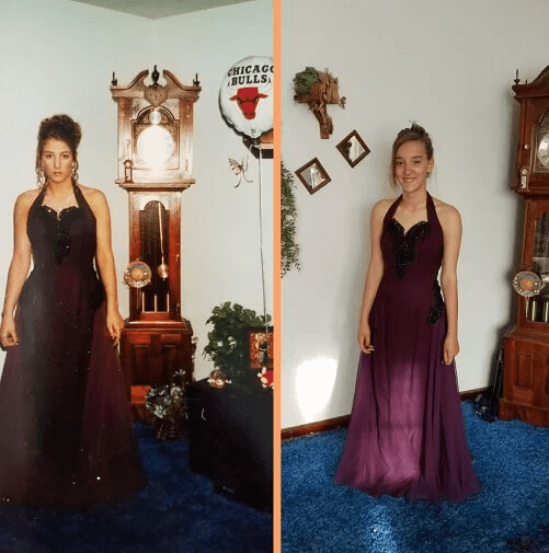 Wearing Her Mom's Dress Even If It Wasn't For Prom