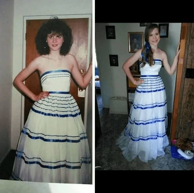 Wearing Exactly The Same Size As Her Mom